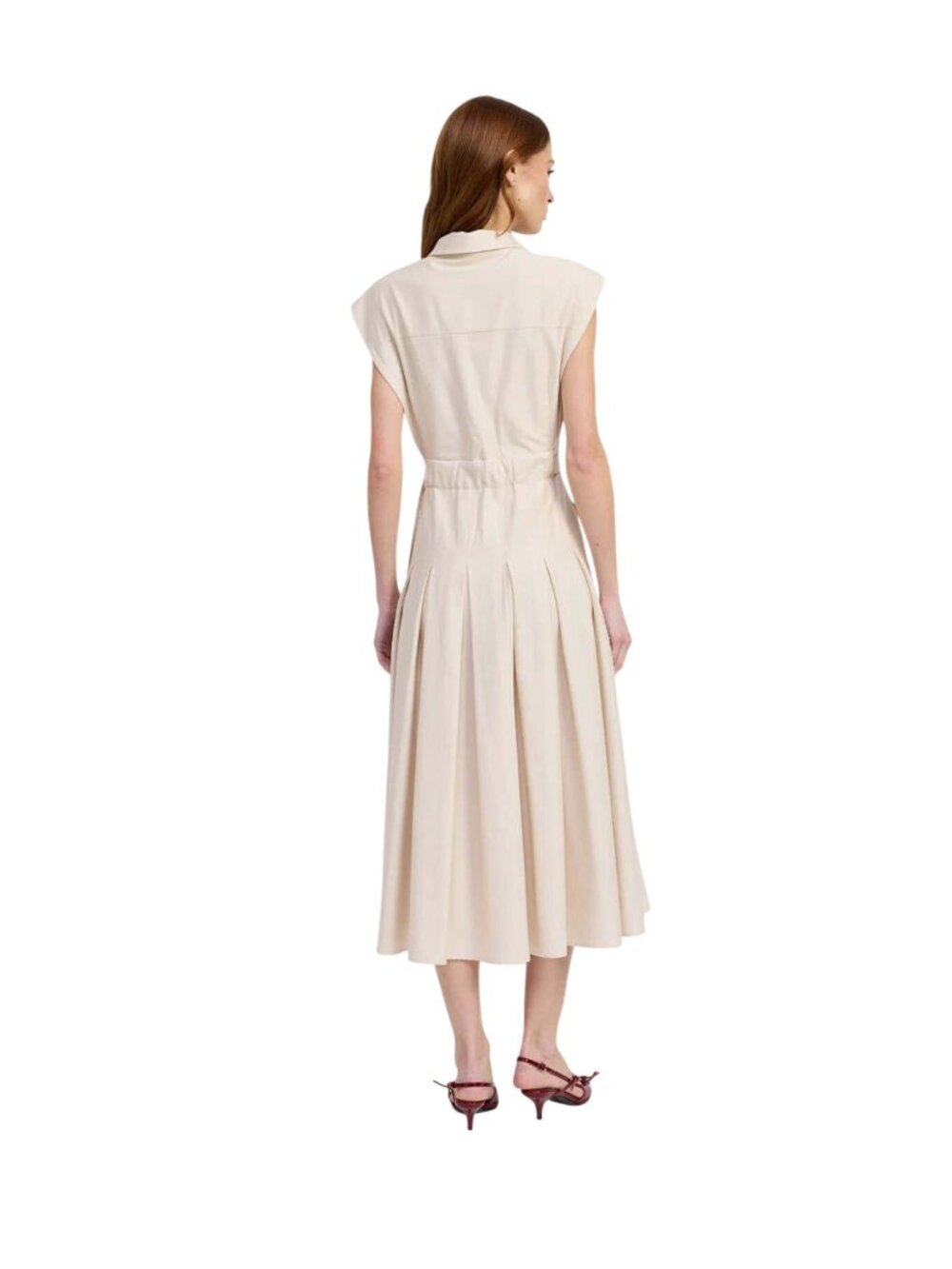 En Saison Quince Midi Shirt Dress in ecru Medium New Womens dresses - Picture 14 of 15